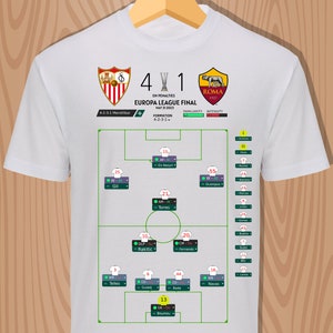 Sevilla vs AS Roma 2023 Europa League Final Football Lineup T Shirt Design