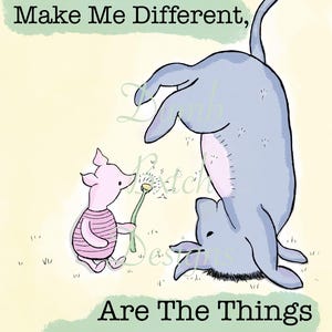 3 Set Printable Art for Kids Room or Nursery Eeyore, Piglet and Tigger