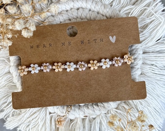 Bracelet marguerite | Bracelet de perles | Bracelet marguerite | Perles de rocaille Miyuki