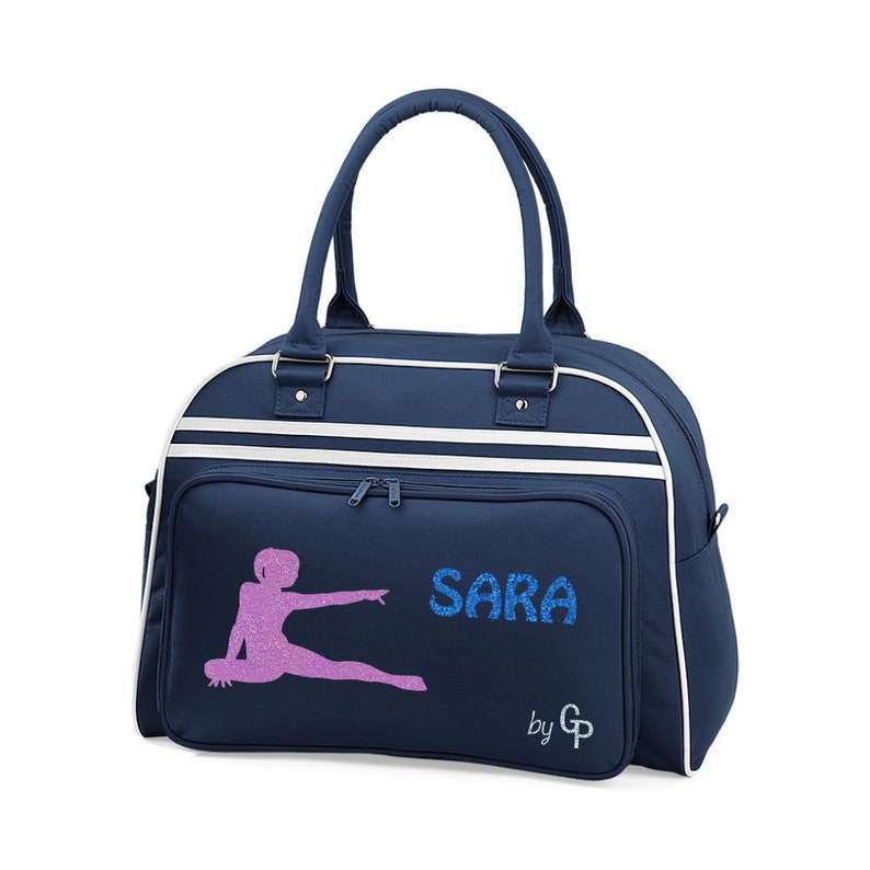 Sac bowling gym GAF personnalisé Marine / Blanc