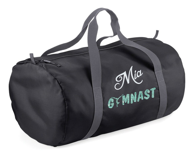 Personalized gym bag Blanc / jade