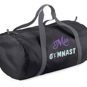 Personalized gym bag Lavande / argent