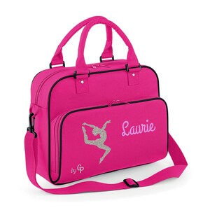 Sac bandoulière gym GAF personnalisé Fuchsia / Noir