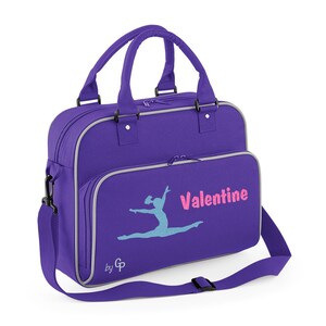 Sac bandoulière gym GAF personnalisé Violet / gris