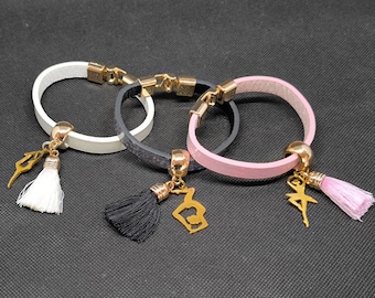 Bracelet avec breloque gym, twirling ou danse au choix