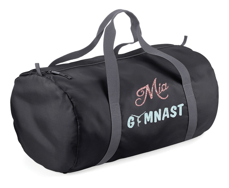 Personalized gym bag Or rose / argent