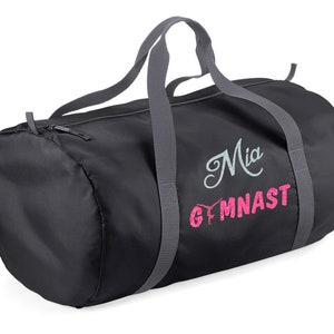 Personalized gym bag Argent / fuchsia