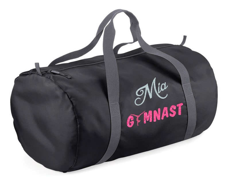 Personalized gym bag Argent / fuchsia