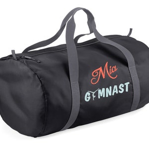 Personalized gym bag Corail / argent