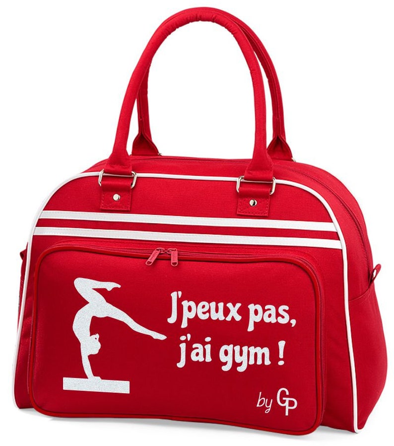 Personalized GAF gym bowling bag Rouge / Blanc