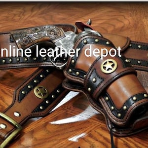 Cintura porta cartucce in pelle western con passanti per munizioni e cinghia per cane, per fissare la fondina per revolver, . 22 .32 .357 .38 .44 .45
