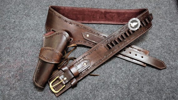 Vintage Tooled Leather Ammo Belt With Cartridge Loops Genuine Cowhide Western Leather Western Cartridge Belt - Etsy main image 4