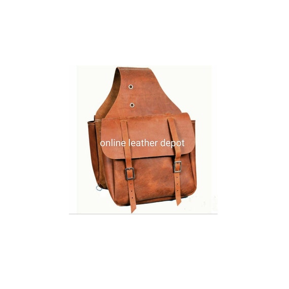 Sacoche de selle style cuir marrron