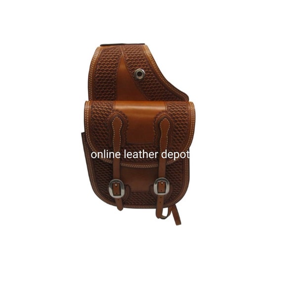 Sacoche De Selle Western En Cuir Noir, Y&Z-Ride With Time, Fabrication Inde