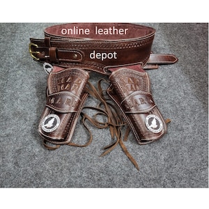 ウエスタンリグス ホルスター カウボーイ 工具付きレザー ピストルケース リボルバーカバー 弾薬ベルト .22 .357 .38 .44 .45
