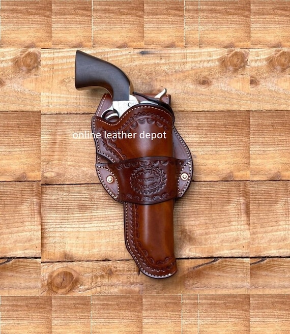 Western Ruger Colt Gun Holster Revolver Pistol Leather Hand Made