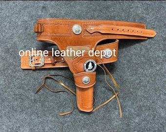 Handgefertigter Gürtel aus Punziertem Leder, Kaliber .22 bis .45