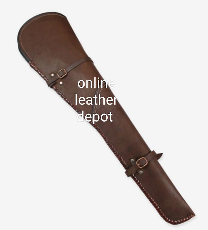 Hand Tooled Leather Rifle Scabbard, Western Gun Carry Case - Etsy