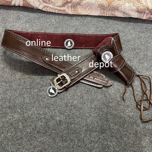 ウエスタンレザーカートリッジベルト、弾薬ループとハンマーストラップ付き、リボルバーホルスターガンカバーを固定します。.22 .32 .357 .38 .44 .45