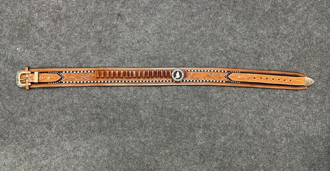 Western Cowboy Holster Ammo Loops Cartridge Belt Saas Rigs Gun Cover .22 .38 .357 .44 .45