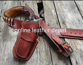 Cinturón portacartuchos Western Vintage para calibres .22, .357, .38, .44 y .45.