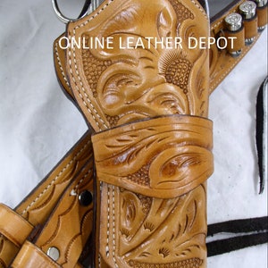 Harnais De Cowboy White Pigeon – Holster Western Pour Calibres .22 à .45, Neuf