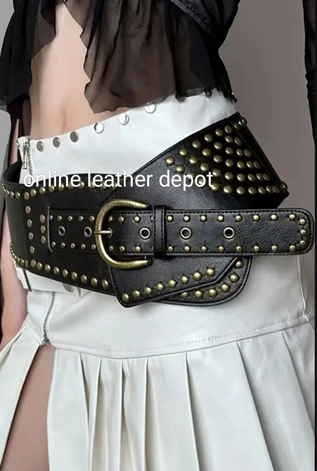 Vintage Lock Belt Buckle Classic Solid Color Elegant Dress  display picture 1