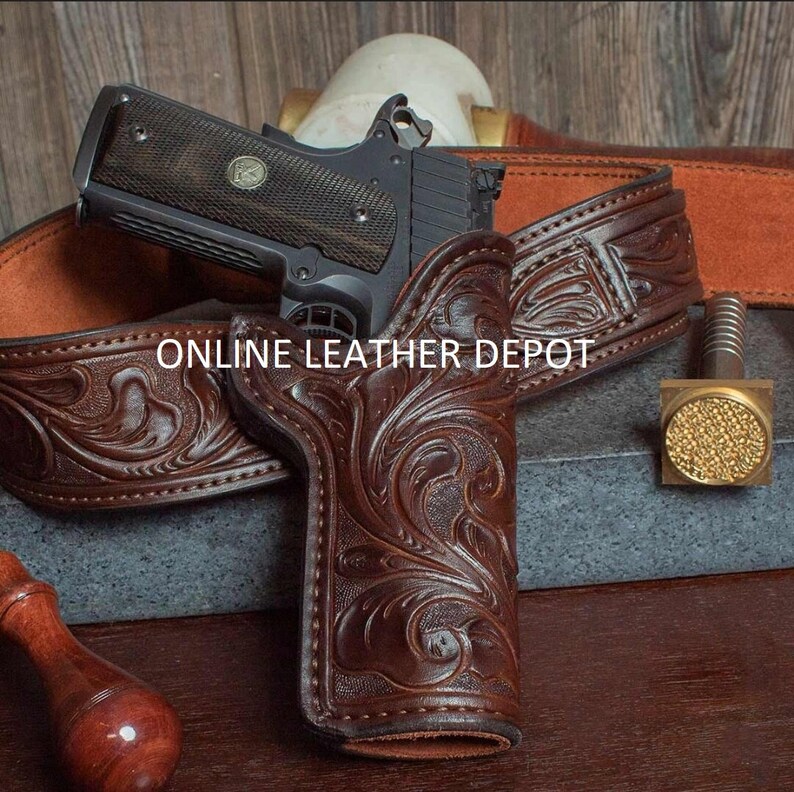 Western Cowboy Rigs Vintage Cartridge Belt With Holster Etsy
