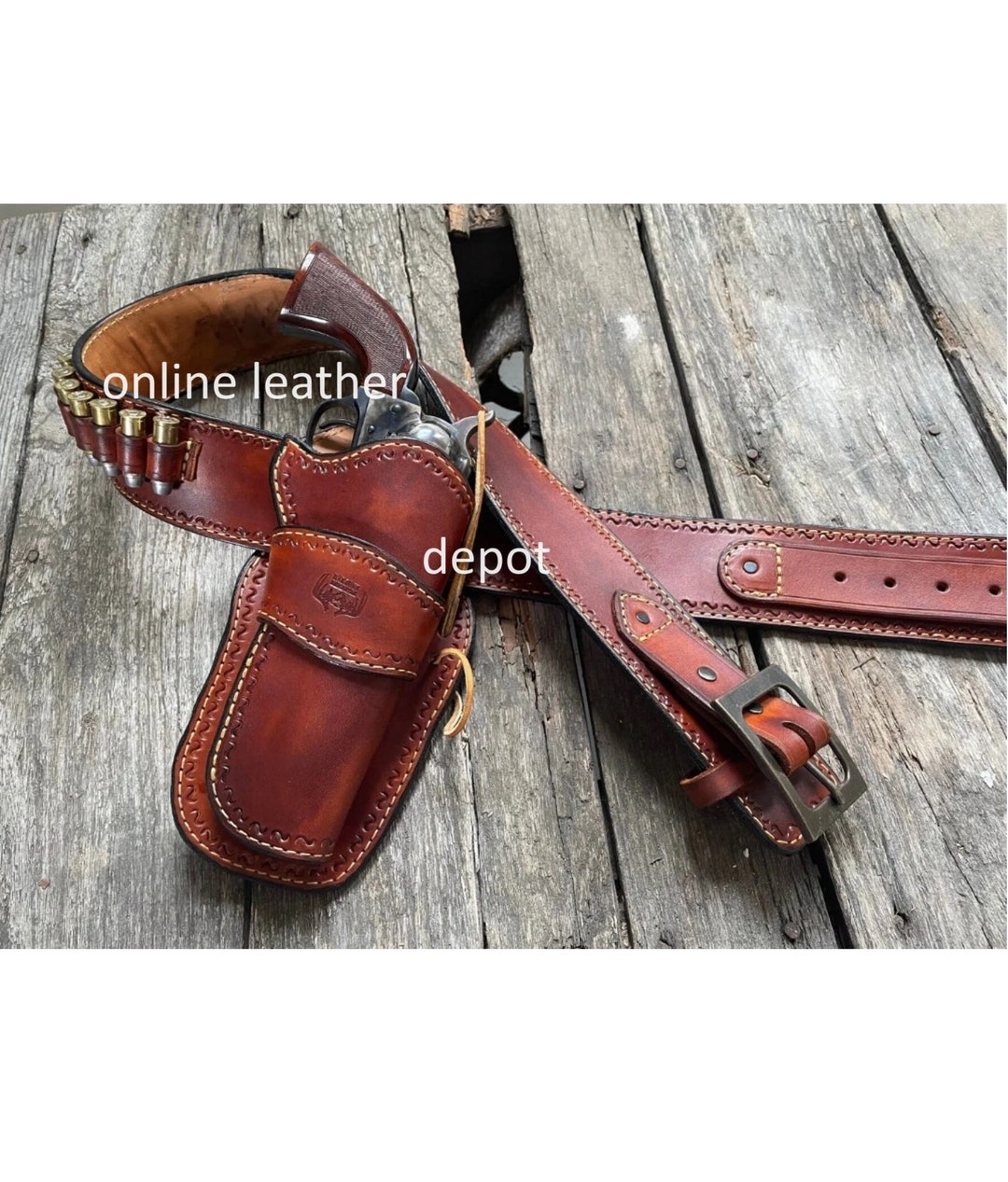 Western Rigs Holster Cowboy Tooled Leather Holsters Pistol Case ...