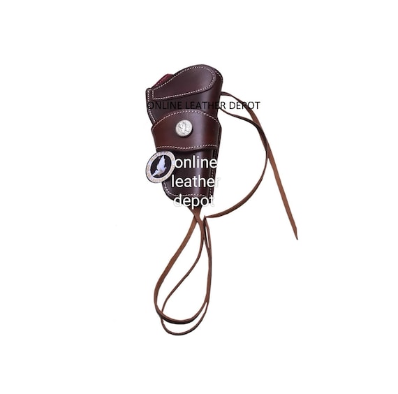 Étui (Holster) De Ceinture Belly Band En Cuir Pour Pistolet/Revolver - Calibres .22 à .45 - Style Cowboy - Neuf