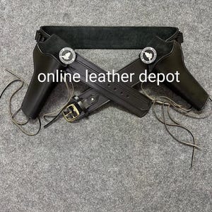 Cowboy Munitie Leren Cartridge Belt Rigs Holster Pistoolhoes Pistoolhouder Revolverhouder .22 .32. 357,38,44,45 en 12 gauge