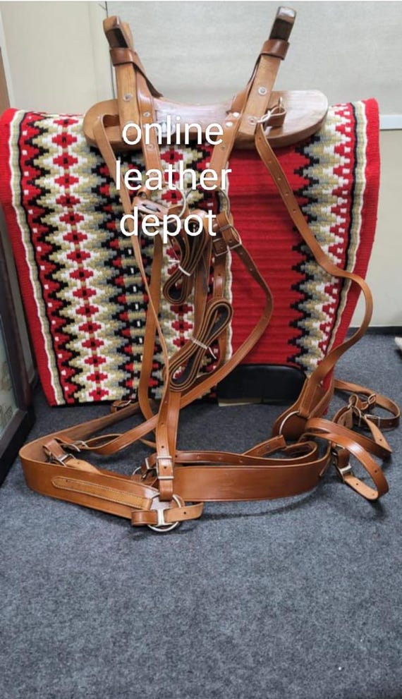 Selle D'emballage Sawbuck Entièrement Gréée, Toile Et Cuir, Pour Mulet Ou Poney, Taille 17 Pouces (neuve)