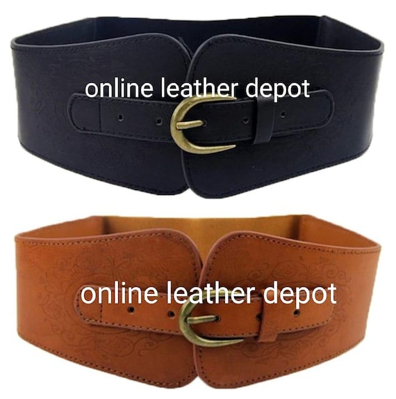 Vintage Lock Buckle Belt Classic Solid Color Elegant Dress Girdle