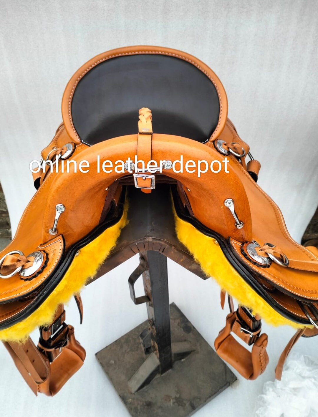 Selle Western Leather Horse pour Endurance, Pleasure Haiti