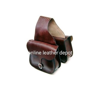 Western Saddle Bag Motorcycle Side Storage Saddles Bag Western Tooled Leather Hand Carved Motorbike Bags