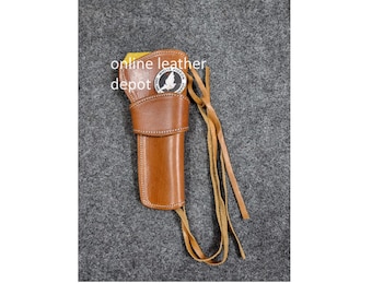 Handmade Leather Western Holster: .22 to .45 Caliber Revolver