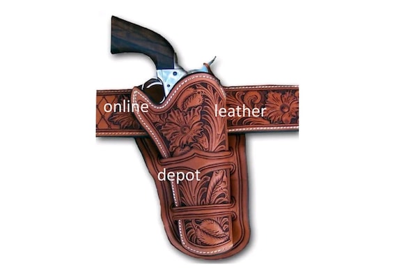 Battle-Merchant Western Revolvergürtel Aus Leder – Mit 2 Holstern, Verstellbar 96–118 Cm