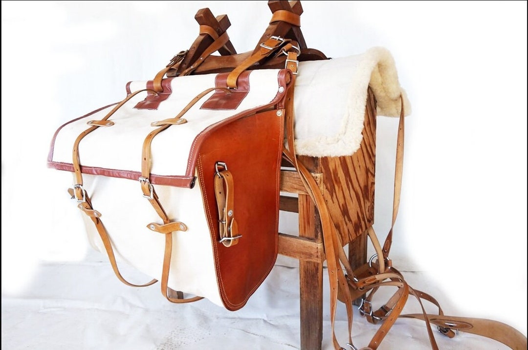 Sawbuck Packing Saddle Fully Rigged Canvas Leather Western Etsy