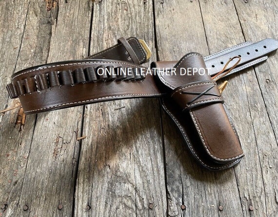 HoveeLuty Cintura da Cowboy in PU con Doppio Porta Pistola, Cintura