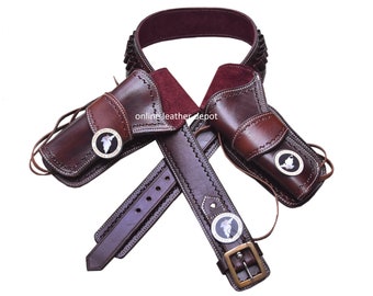 Handmade Western Leather Cartridge Holster: .22, .38, .357, .44, .45 Caliber