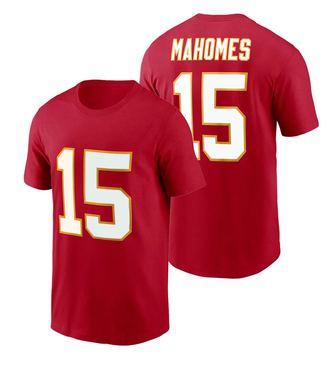 Patrick Mahomes Jersey Shirt Kansas City Red Name Number Short Etsy
