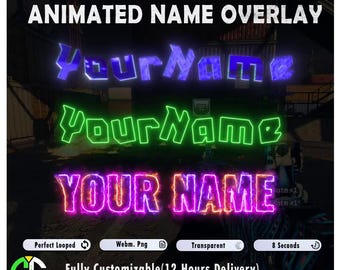 Custom Animated Name and Logo Overlay for Streamers | Twitch, YouTube & Discord Animated 3d Text