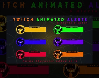 Alertas de transmisiones de anime: Twitch, Kick, YouTube (WebM)