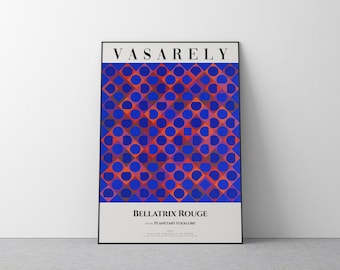 Victor Vasarely - Bellatrix Rouge 1967