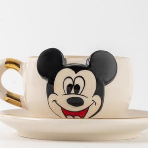 Ceramiczny kubek do herbaty z postacią z kreskówek, prezent dla miłośnika filmów, kubki z motywem Myszki Miki i Minnie