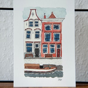 Kaarten Set Leiden Aquarel/waterverf en Inkt Illustratie afbeelding 3