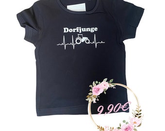 Children's shirt with imprint Dorfjunge / Dorfkind