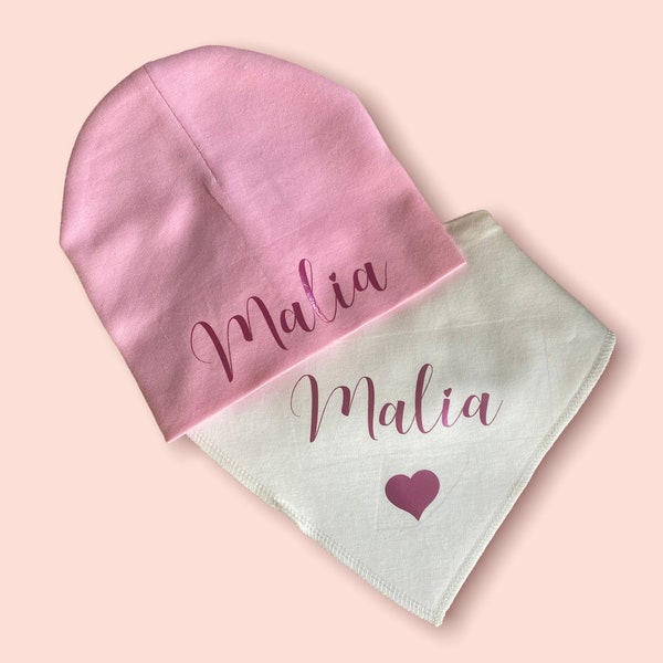 Baby bib / scarf personalized with name individually