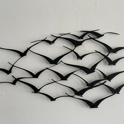Metal Wall Art Cranes Birds Sign Metal Birds Decor Home Etsy