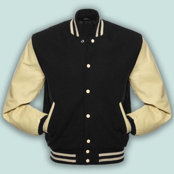 Cream Leather Jacket Etsy